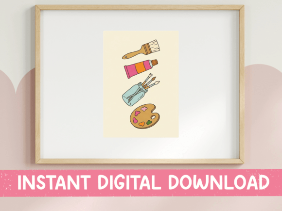 Art Supplies Cute Illustration SVG: Bringing Warmth to Creative Projects