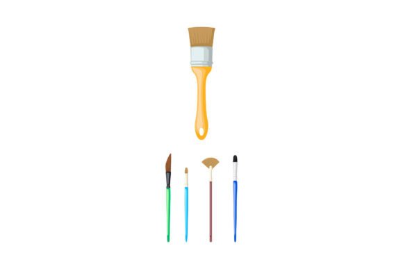 Different Artist Paintbrushes Creating F: A Visual Guide