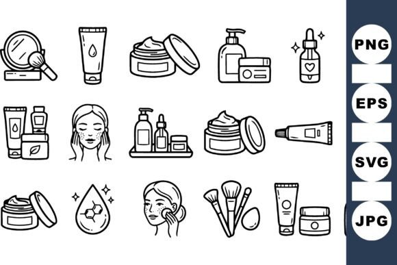 Elevating Beauty Branding with a Minimalist Skincare Icons Set