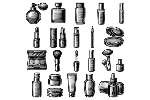 Elevating Brand Identity with a Vintage Makeup Cosmetics Set