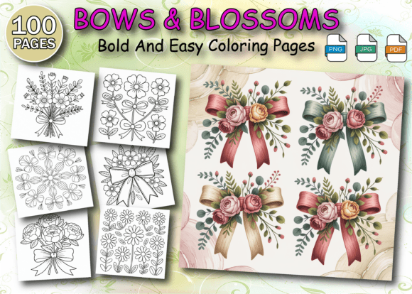 Evaluating Bold Easy Bows Blossoms Coloring Pages for Adult Creativity