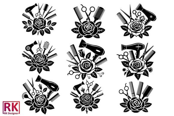 Hair Stylist Tools SVG Bundle Vector: Integrating Professional Assets into Creative Workflows