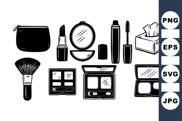 Makeup Essentials Vector Set: Practical Line Art for Beauty and Lifestyle Projects