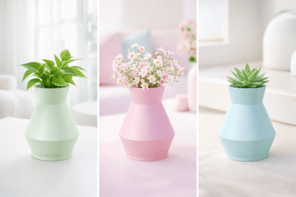 Modern Minimalist Vase 3D Printable Desk Organizer