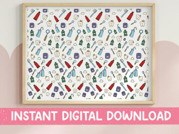 Smiling Teeth Pattern Dental SVG: A Cheerful Design for Pediatric Care and Custom Merch